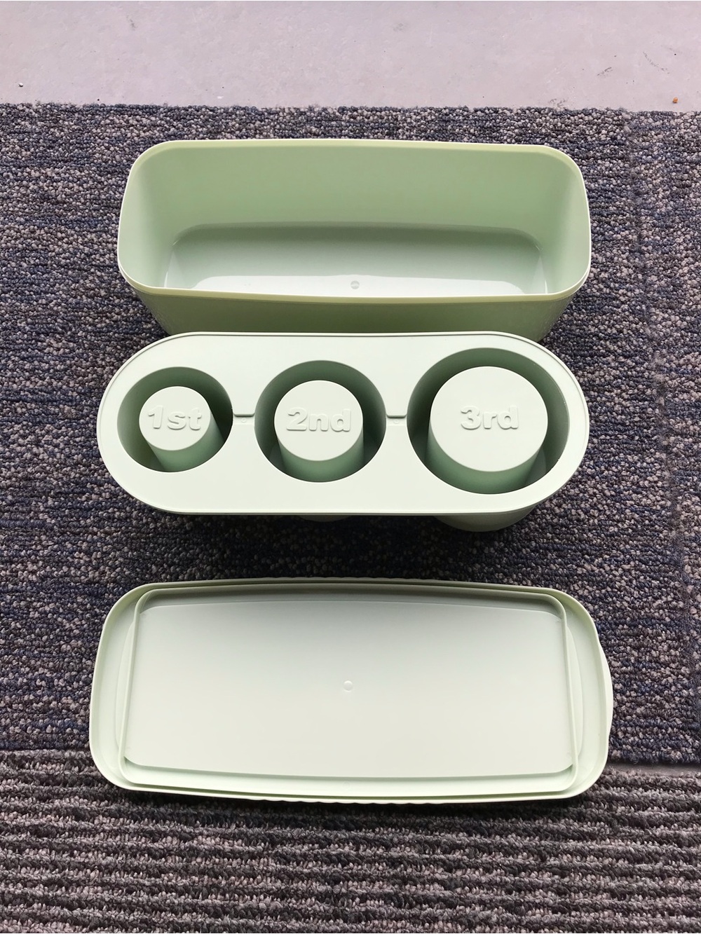 Stanley Mint Green Silicone 3-Compartment Ice Cube Tray with Lid
